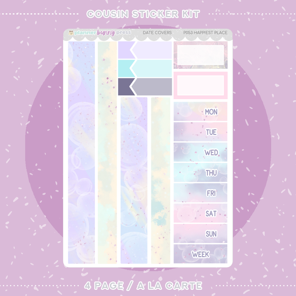 Happiest Place | Hobonichi Cousin Sticker Kit