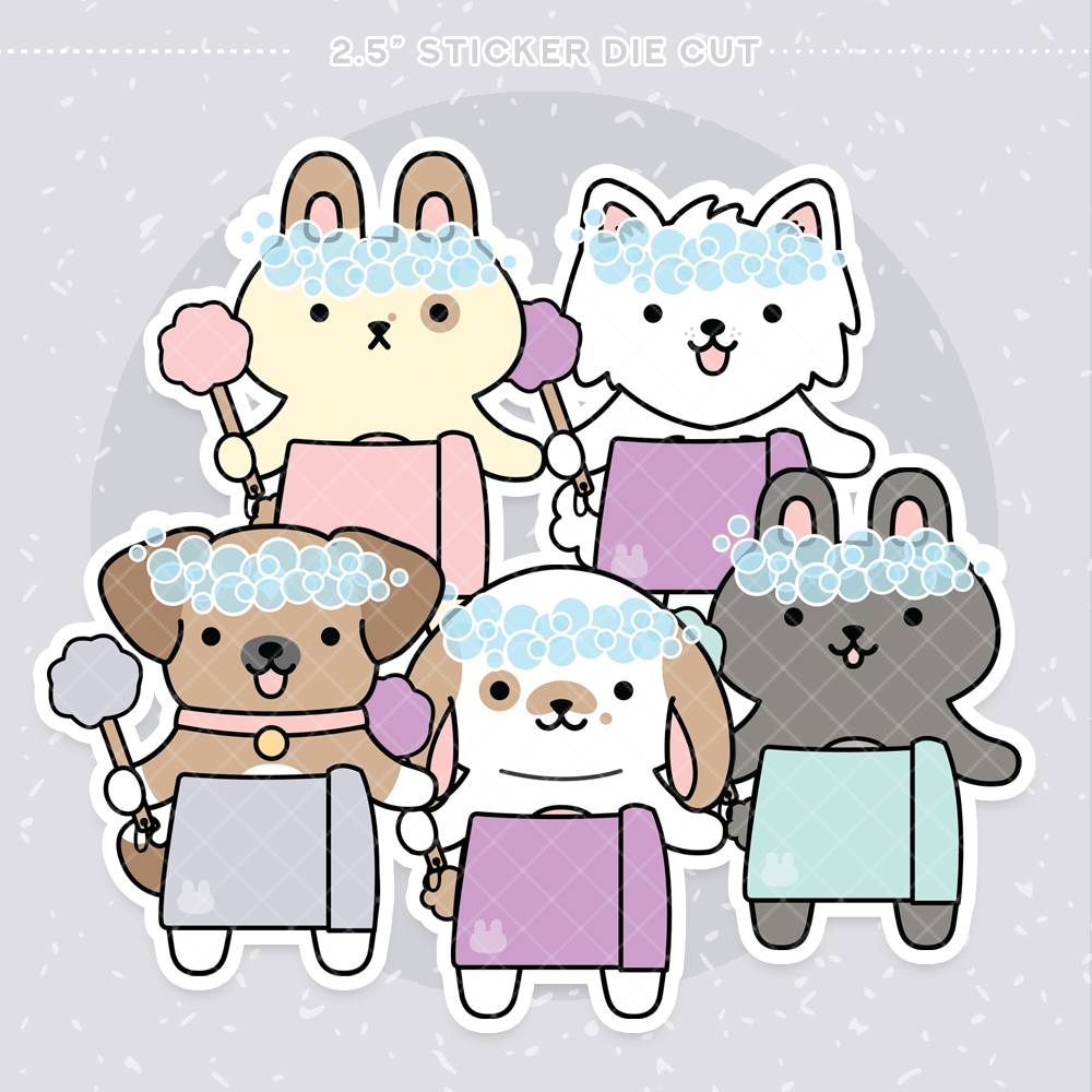 Tub Time Sticker Die Cut