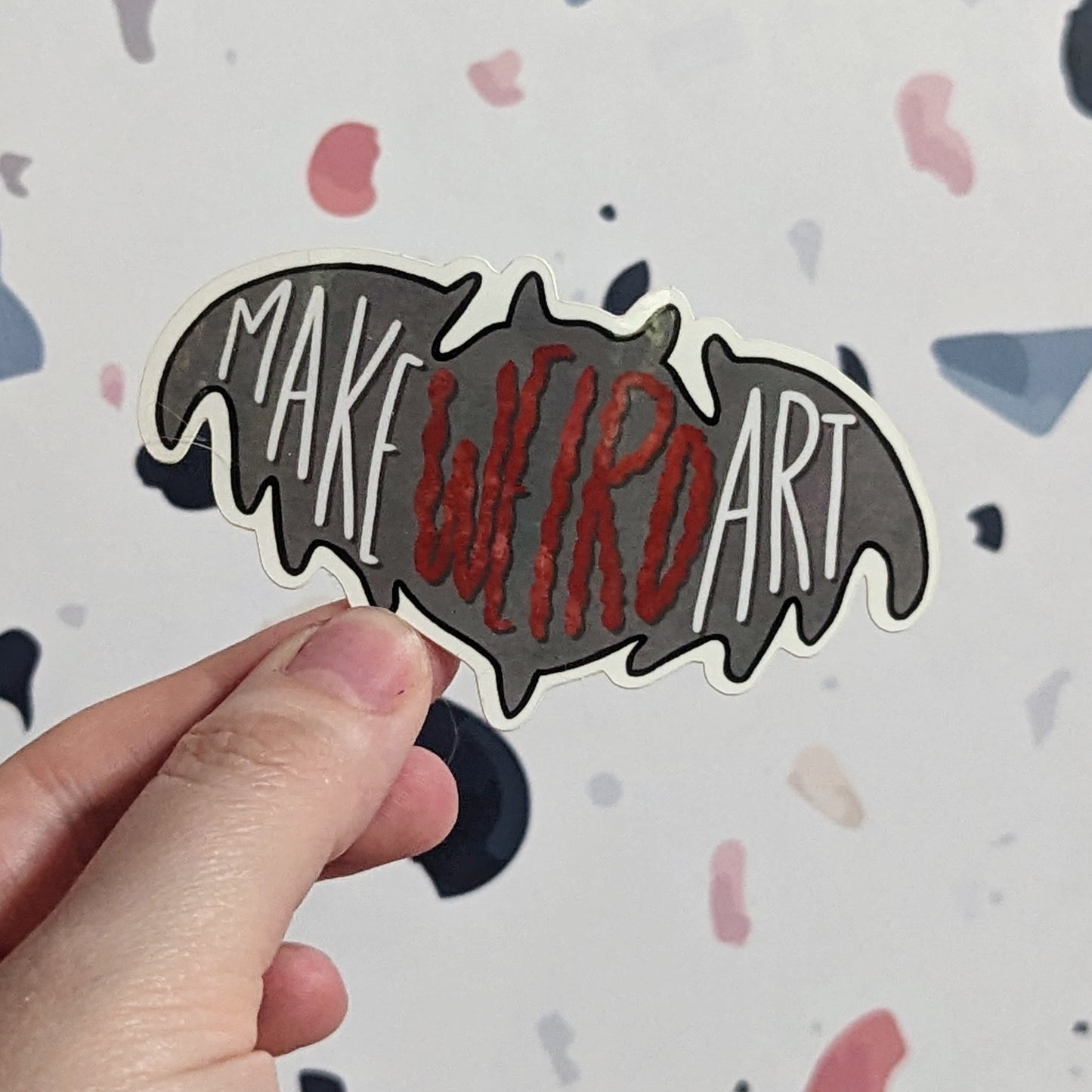 Make Weird Art Weatherproof Sticker