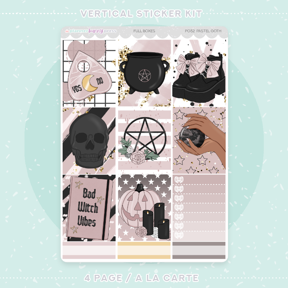 Pastel Goth | Vertical Sticker Kit