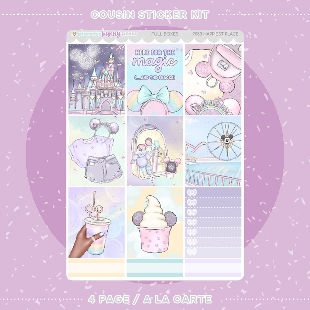 Happiest Place | Hobonichi Cousin Sticker Kit