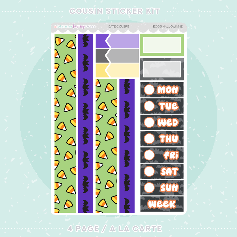 Hallowinnie | Hobonichi Cousin Sticker Kit