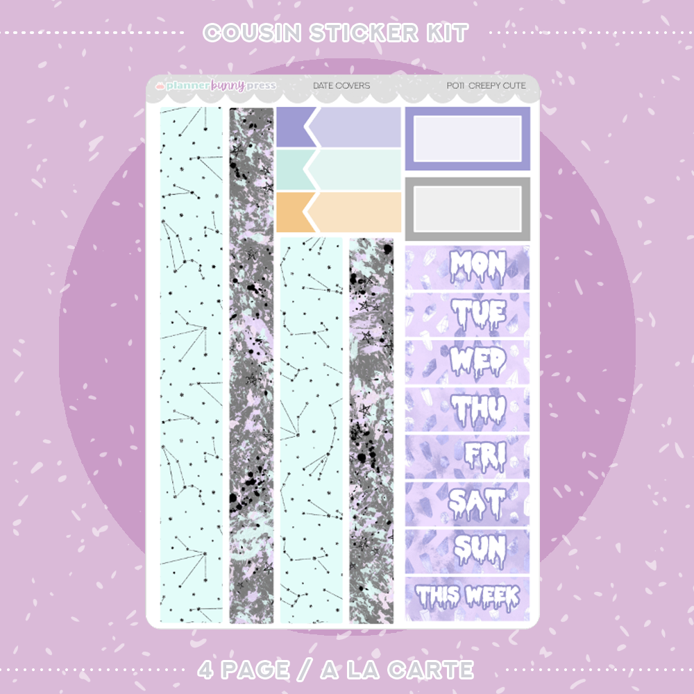 Creepy Cute | Hobonichi Cousin Sticker Kit