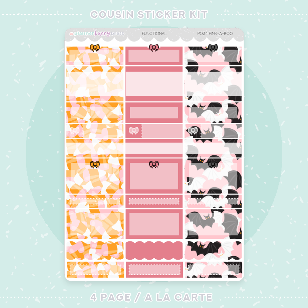 Pink-a-Boo | Hobonichi Cousin Sticker Kit