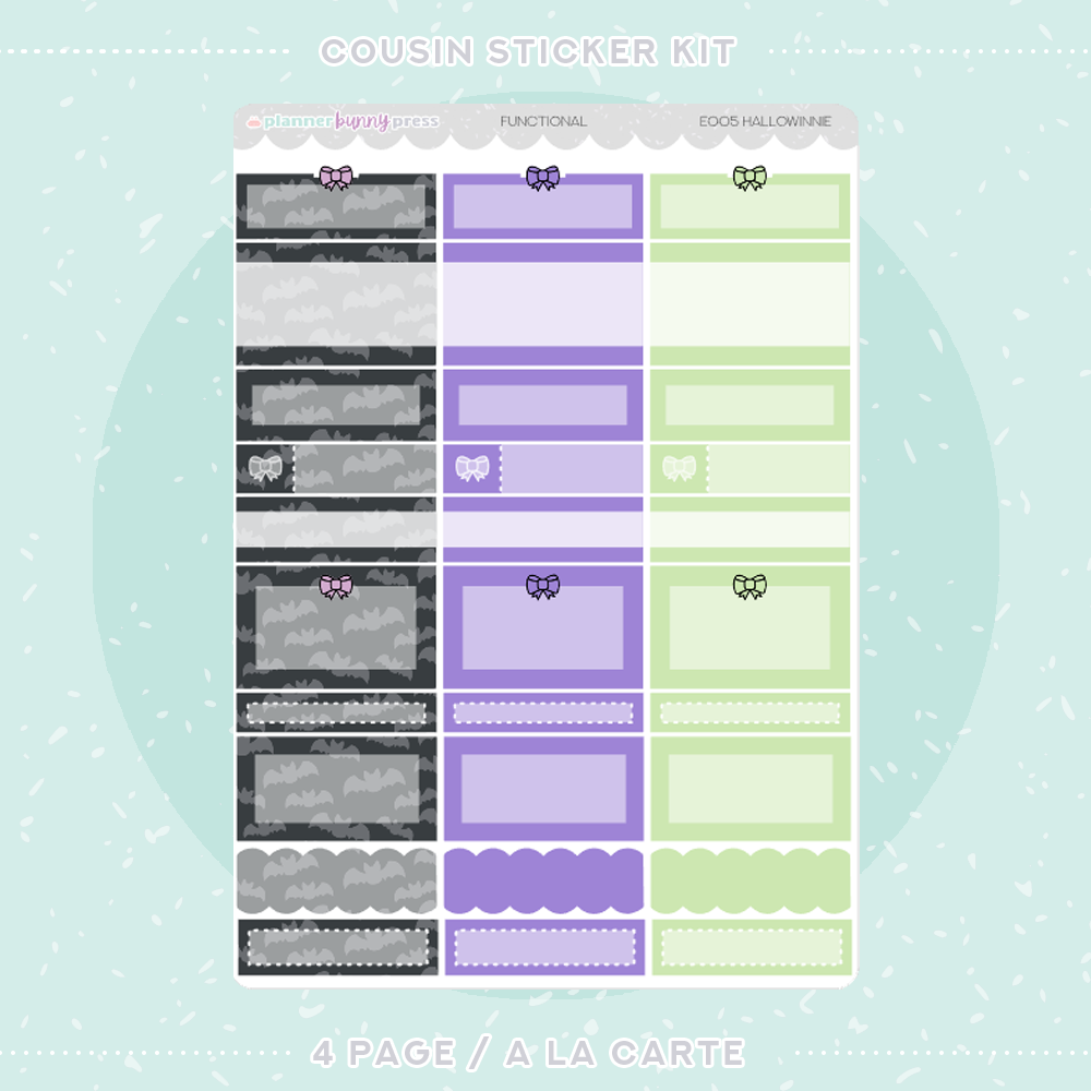 Hallowinnie | Hobonichi Cousin Sticker Kit