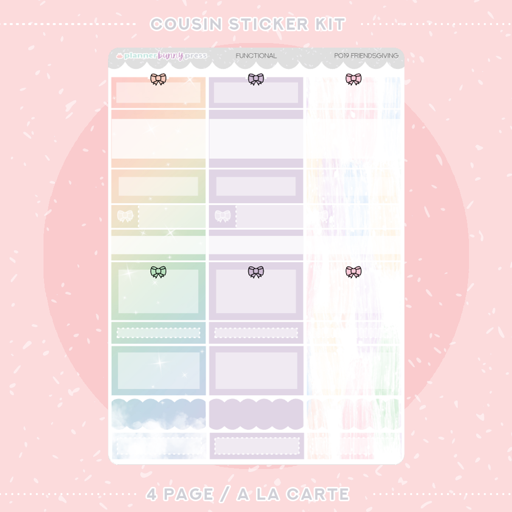 Friendsgiving | Hobonichi Cousin Sticker Kit