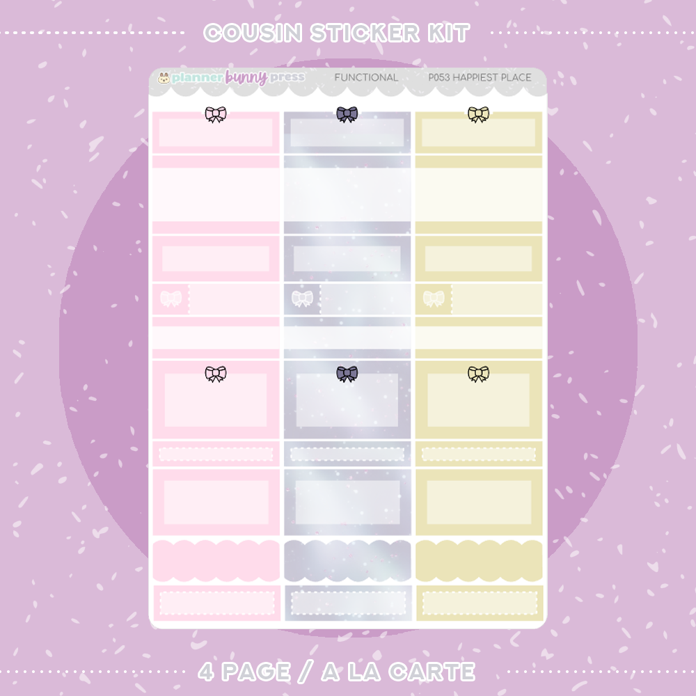 Happiest Place | Hobonichi Cousin Sticker Kit