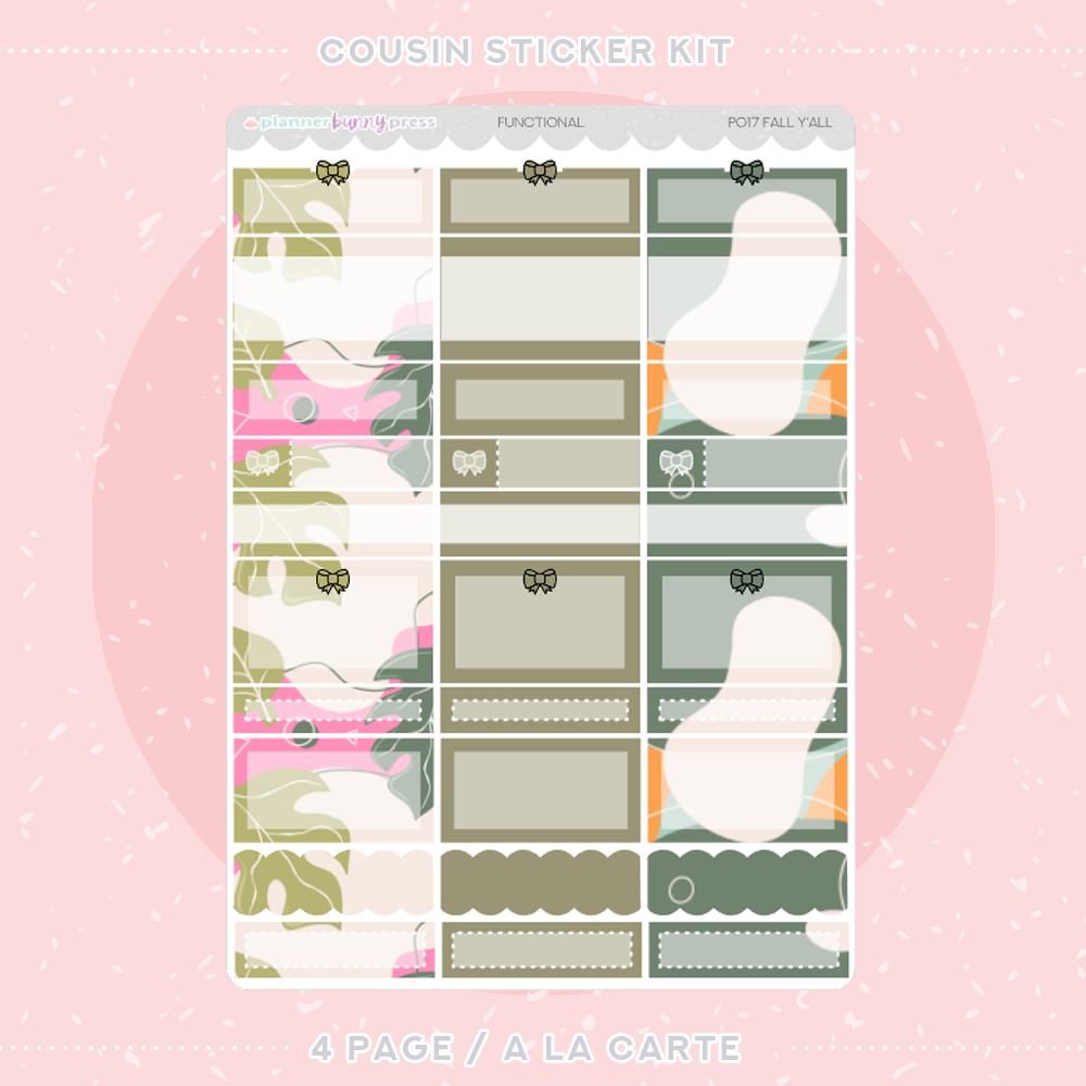Fall Y'all | Hobonichi Cousin Sticker Kit