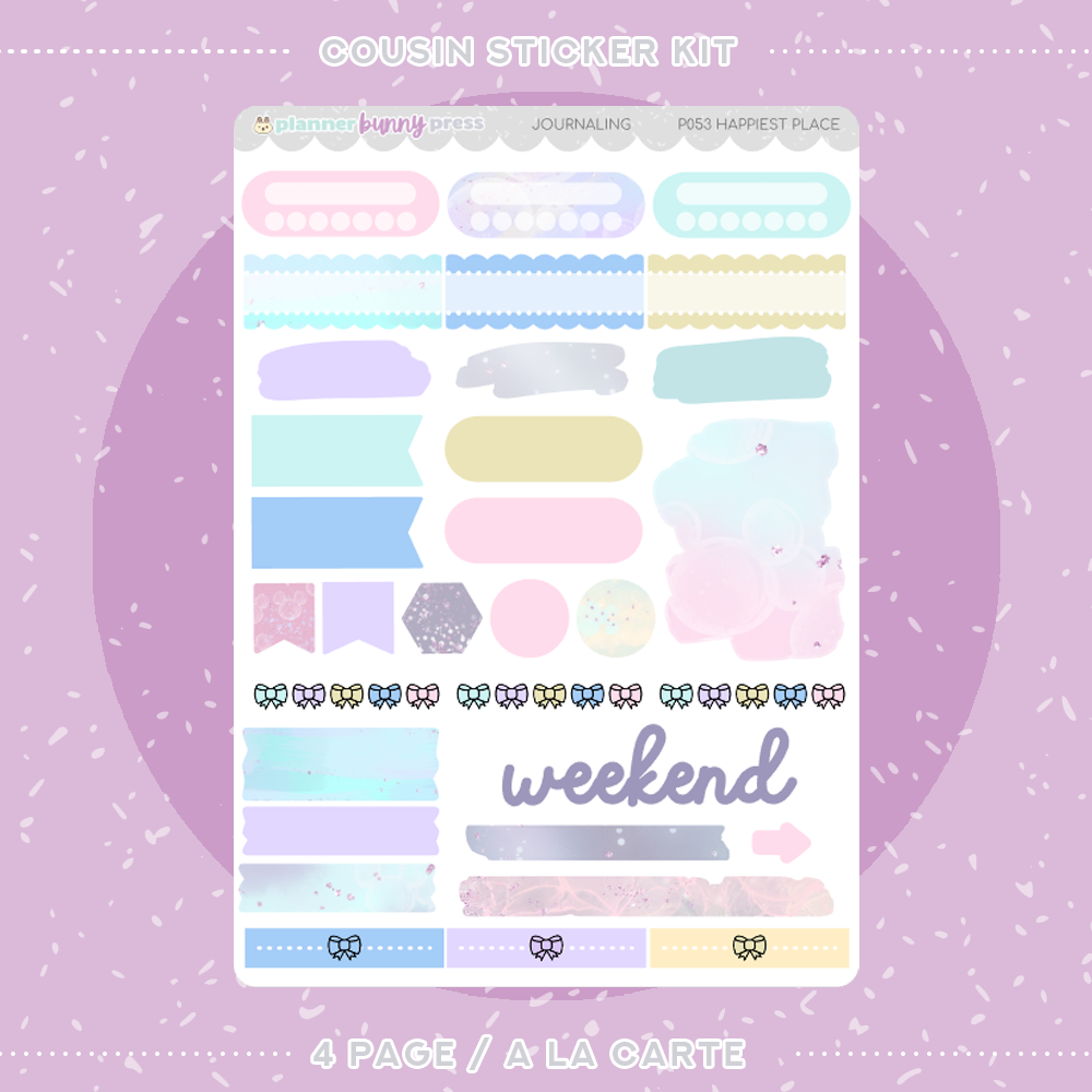 Happiest Place | Hobonichi Cousin Sticker Kit