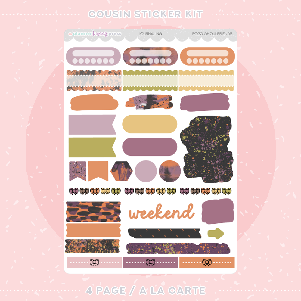 Ghoulfriends | Hobonichi Cousin Sticker Kit