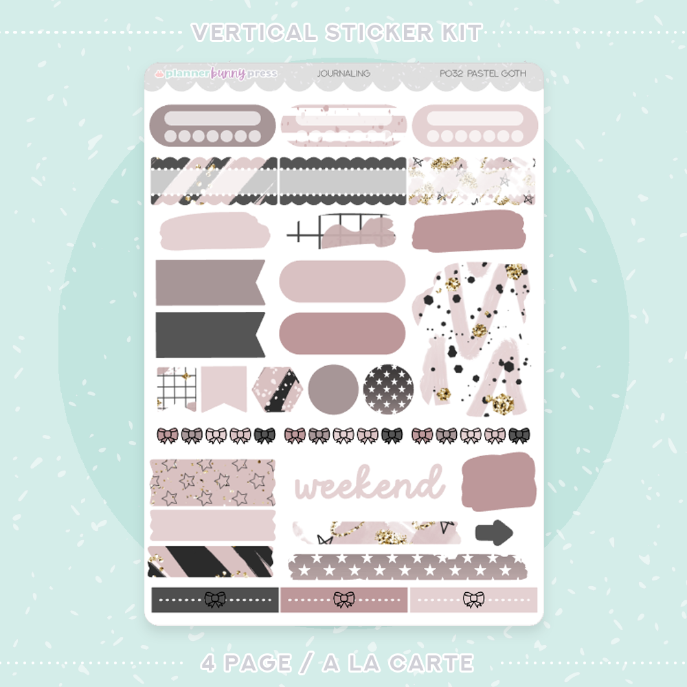 Pastel Goth | Vertical Sticker Kit