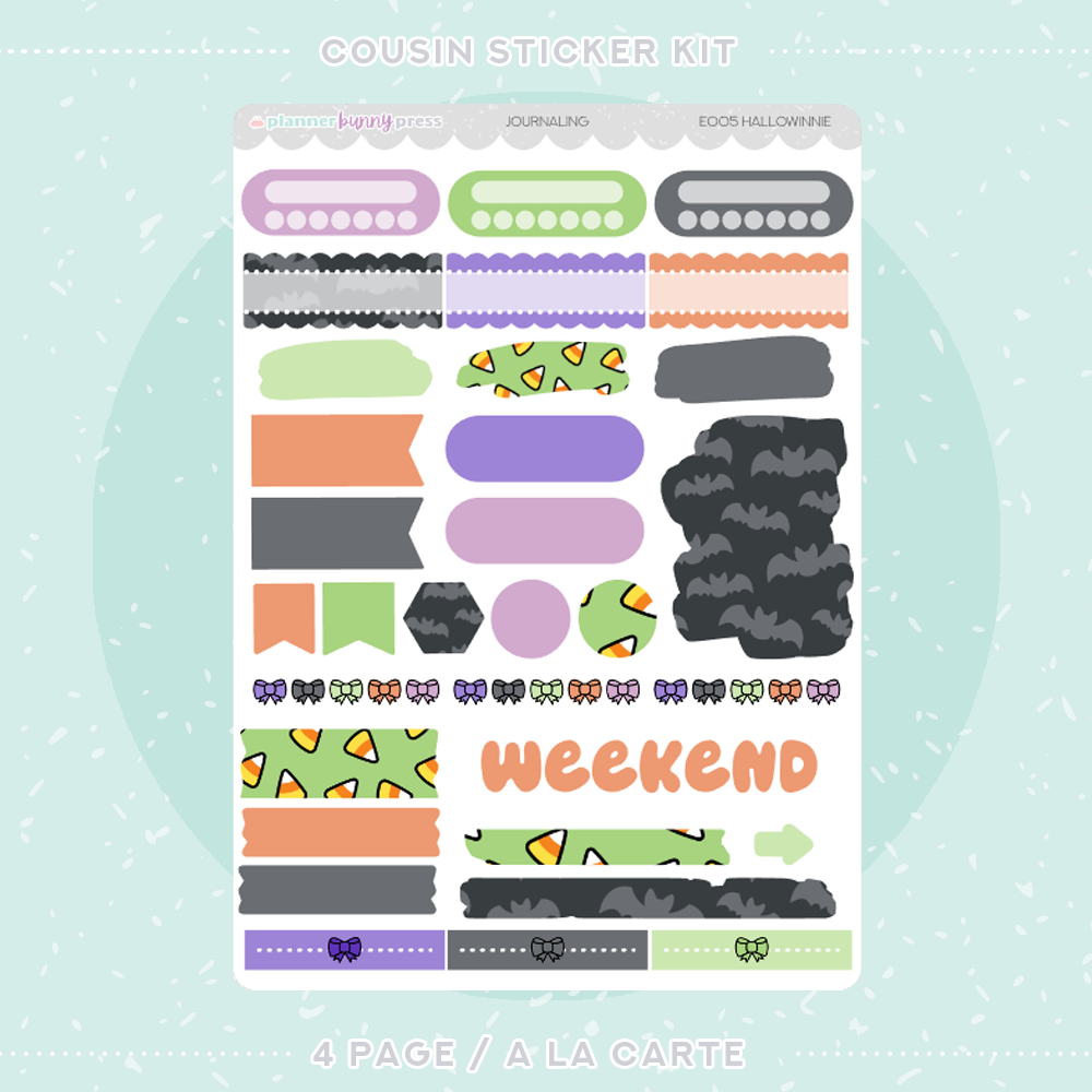 Hallowinnie | Hobonichi Cousin Sticker Kit
