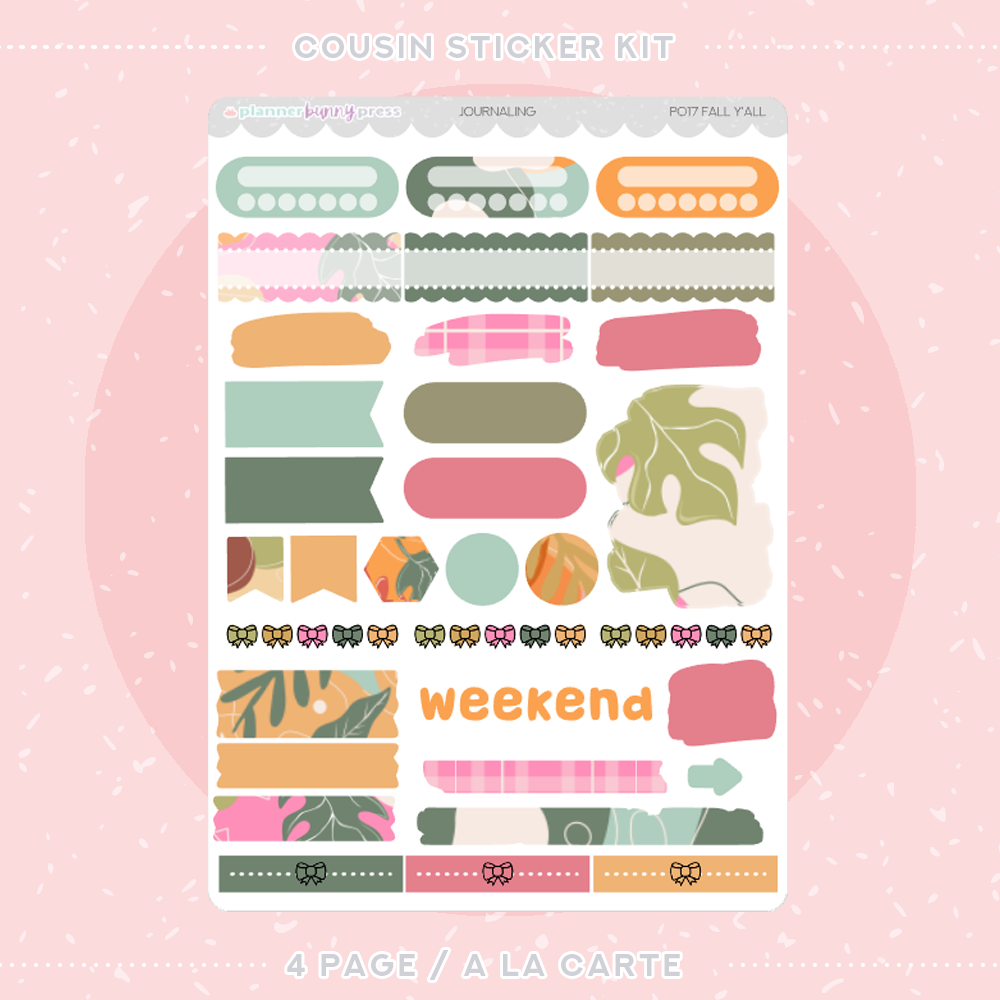 Fall Y'all | Hobonichi Cousin Sticker Kit