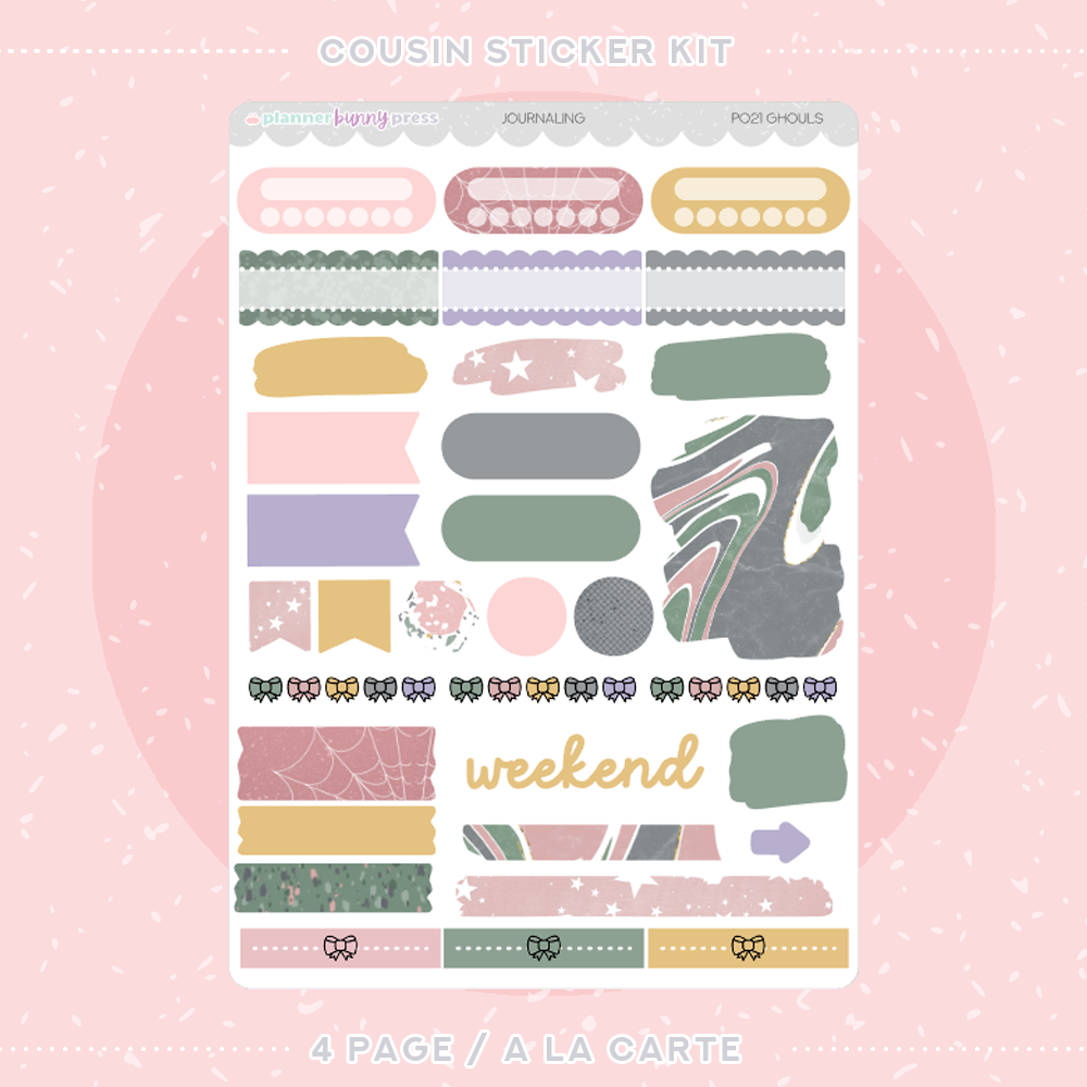 Ghouls | Hobonichi Cousin Sticker Kit