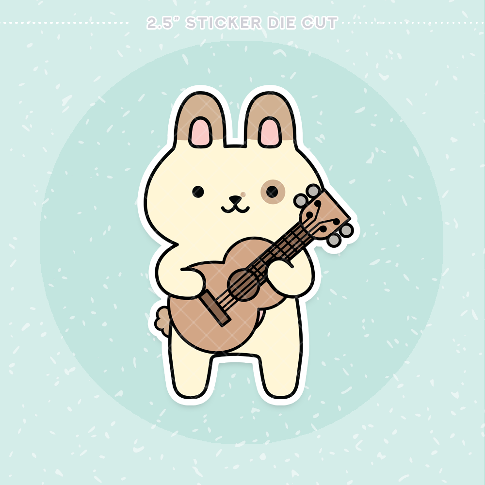 Ukuleles Sticker Die Cut