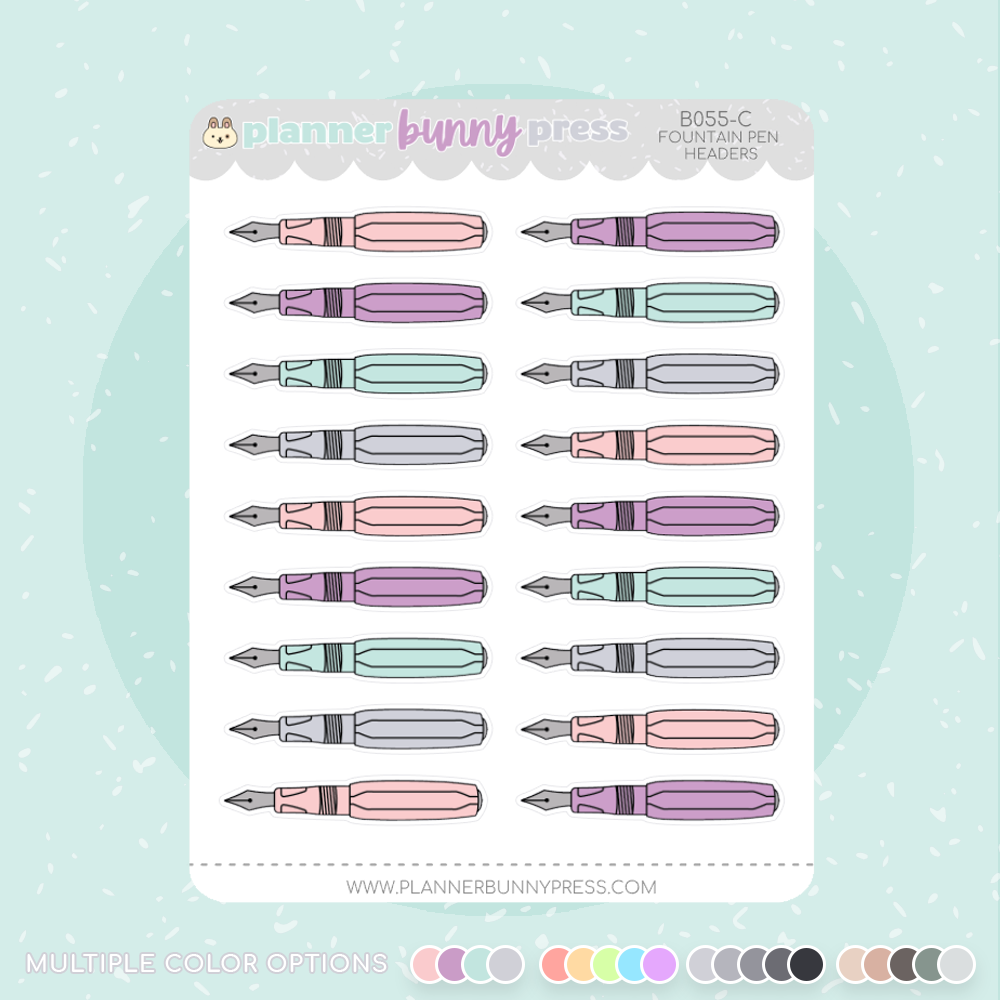 Fountain Pen Headers