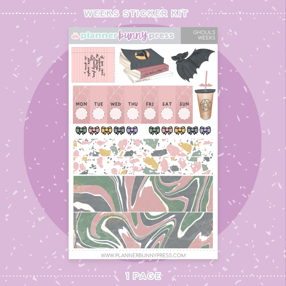 Ghouls | Hobonichi Weeks Sticker Kit