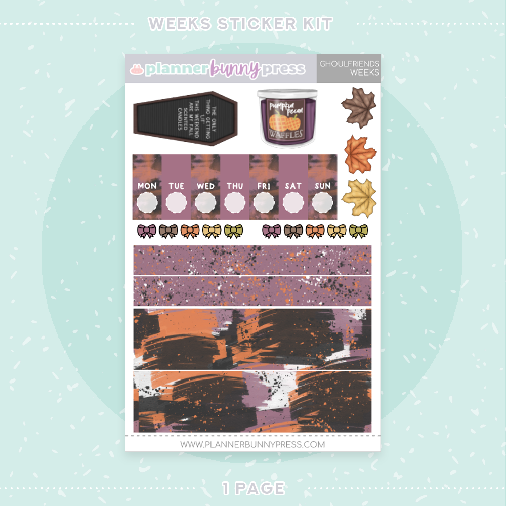 Ghoulfriends | Hobonichi Weeks Sticker Kit