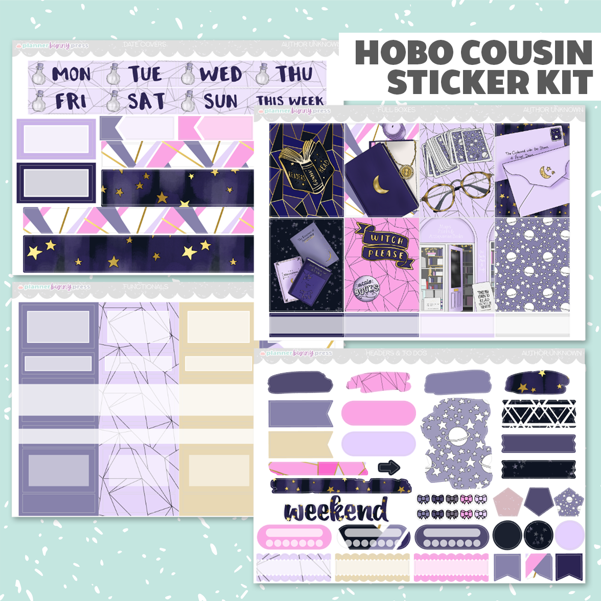 Author Unknown | Hobonichi Cousin Sticker Kit