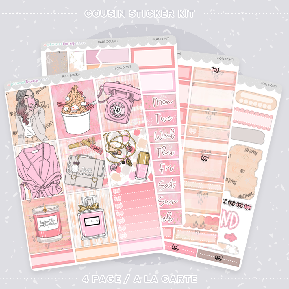Don't | Hobonichi Cousin Sticker Kit