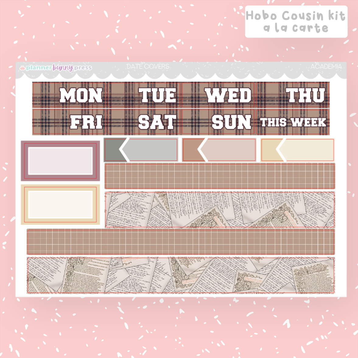 Academia | Hobonichi Cousin Sticker Kit