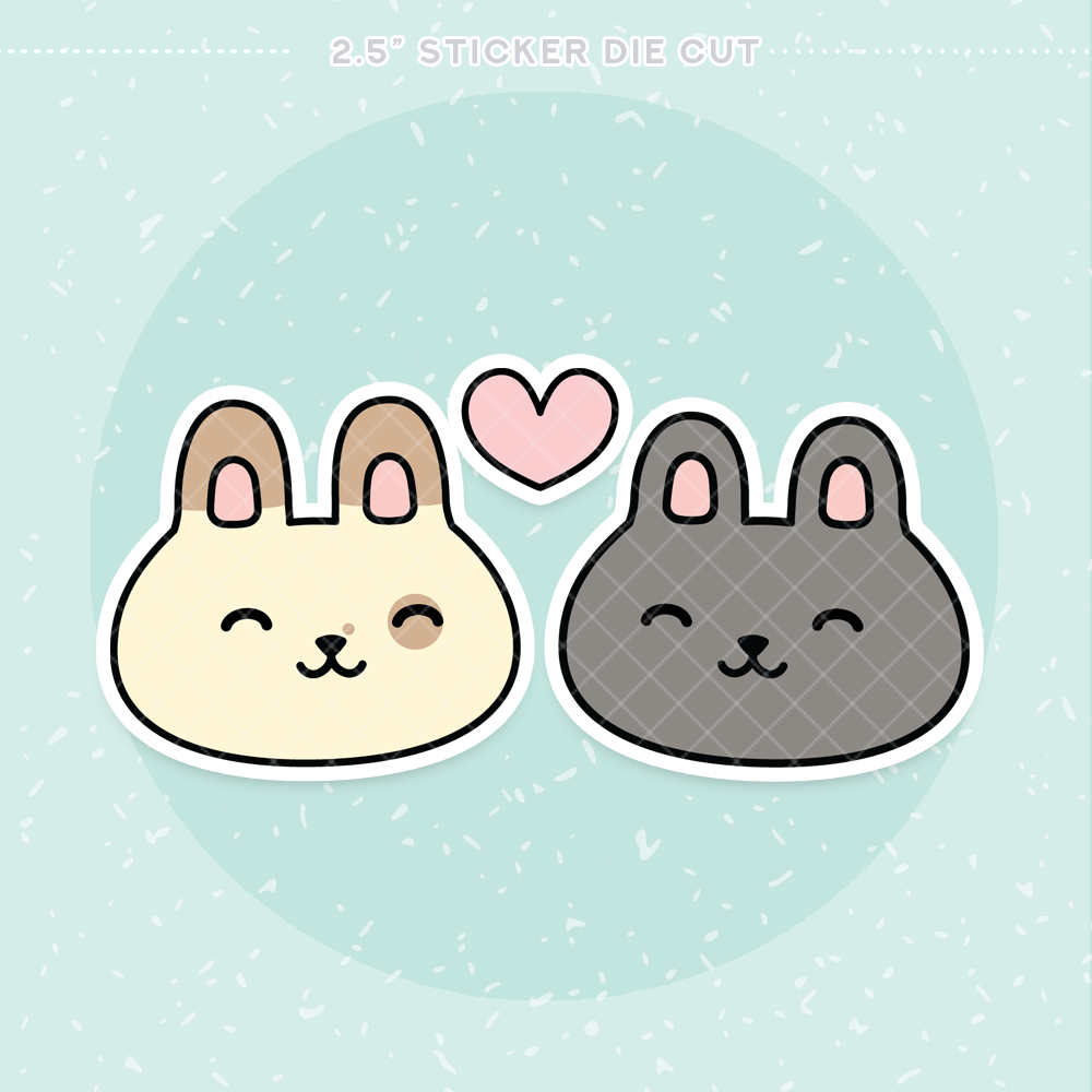 Bunny Love Sticker Die Cut
