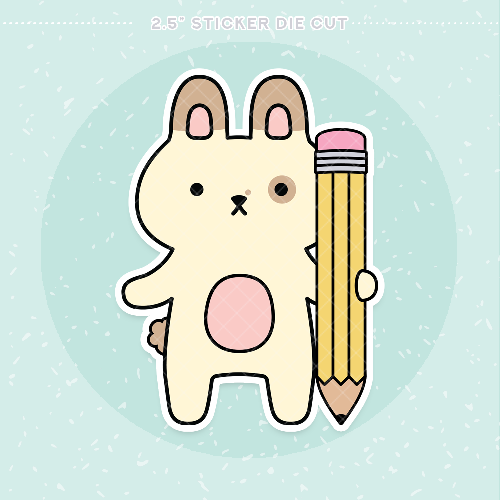 Pencil It In Sticker Die Cut