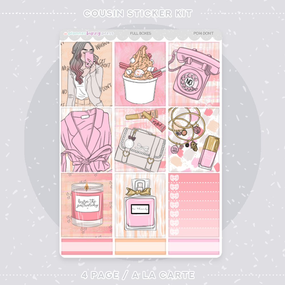 Don't | Hobonichi Cousin Sticker Kit