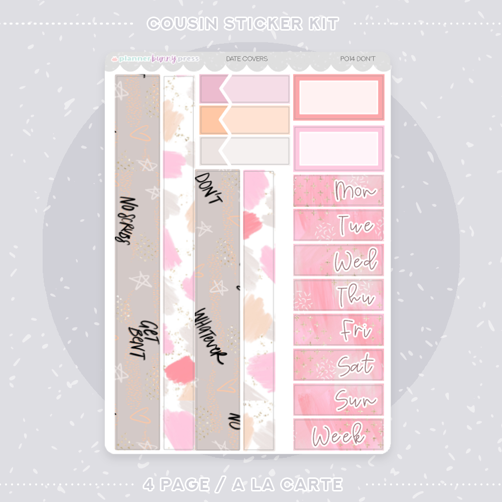Don't | Hobonichi Cousin Sticker Kit