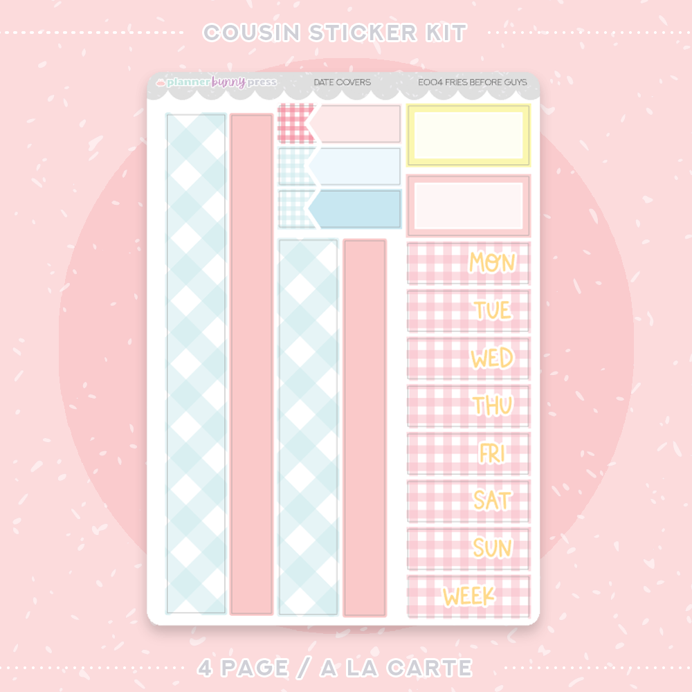 Fries Before Guys | Hobonichi Cousin Sticker Kit