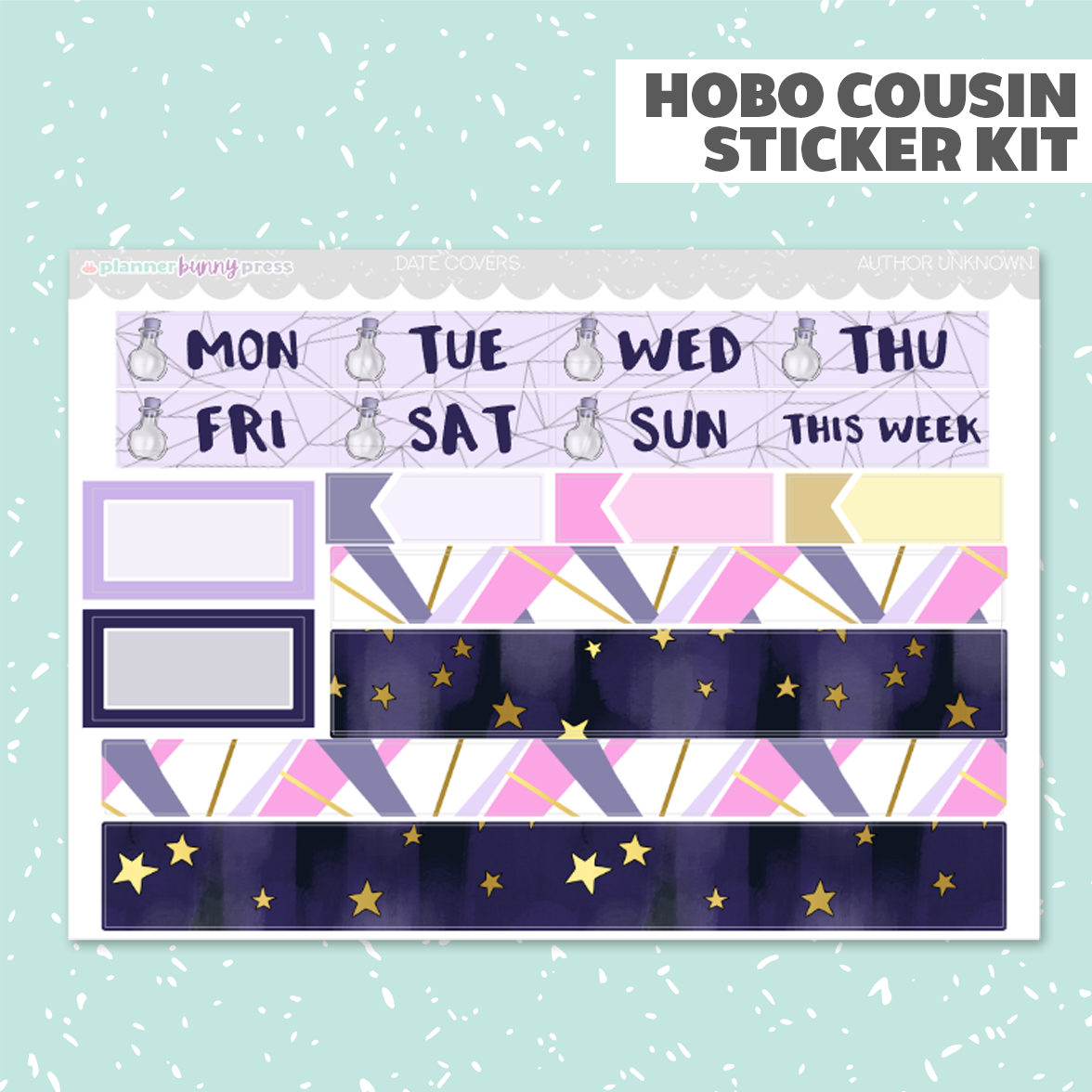Author Unknown | Hobonichi Cousin Sticker Kit