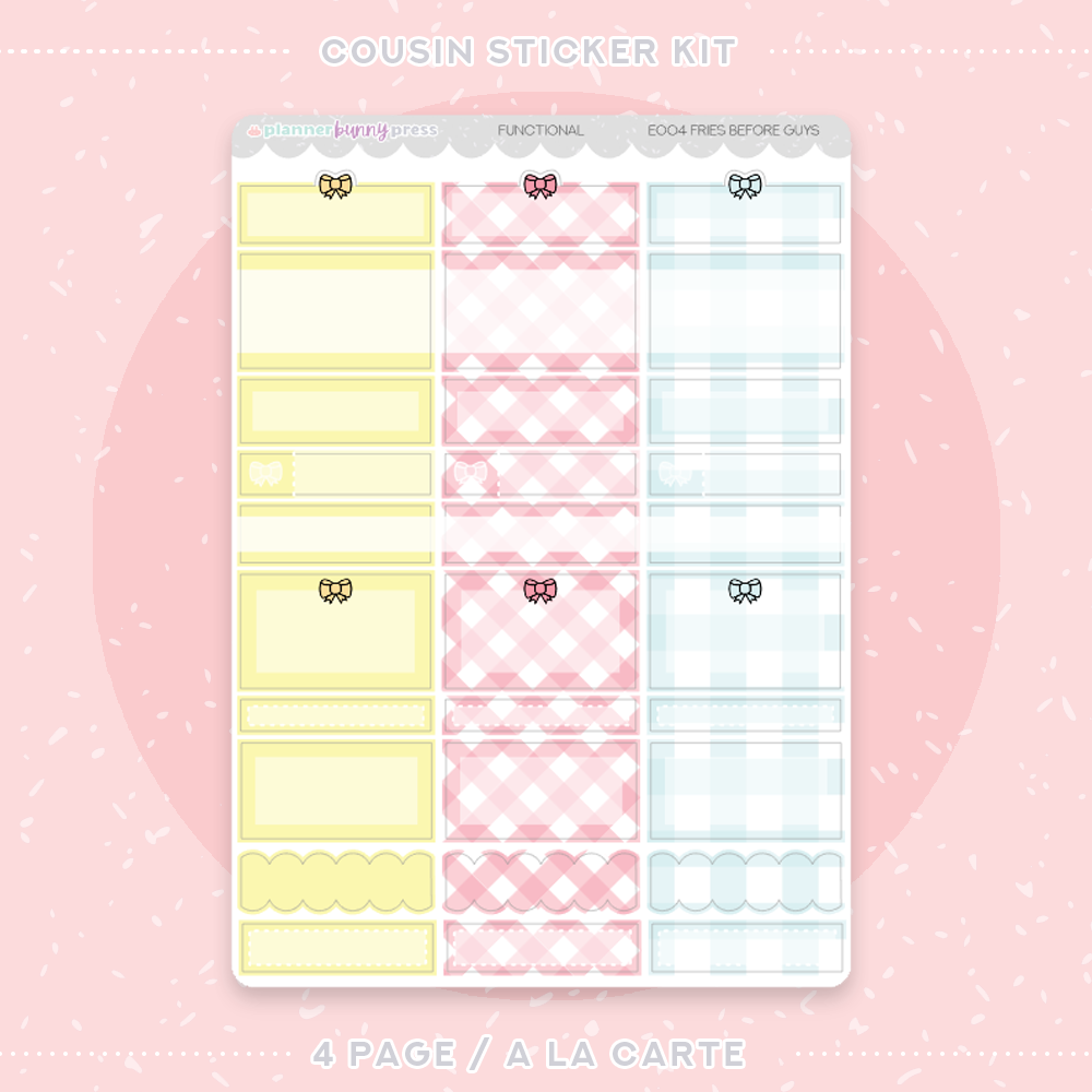 Fries Before Guys | Hobonichi Cousin Sticker Kit