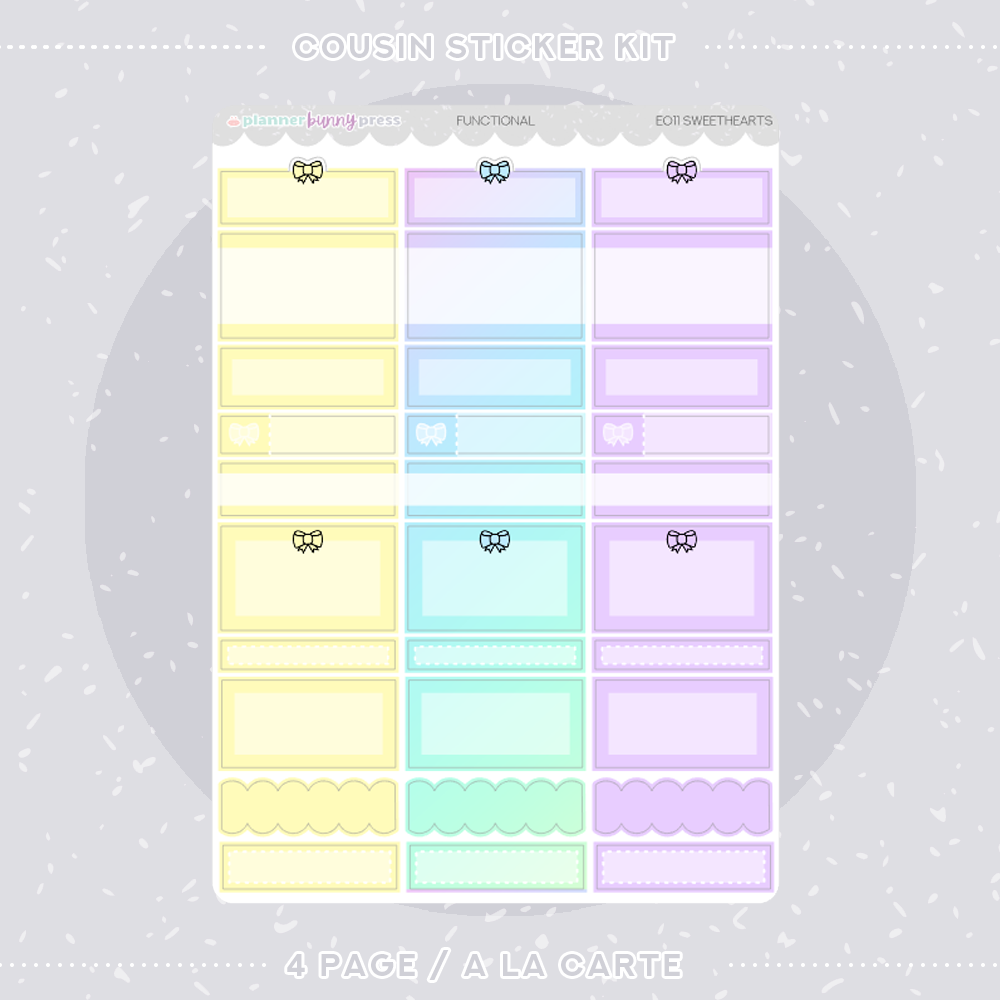 Sweethearts | Hobonichi Cousin Sticker Kit