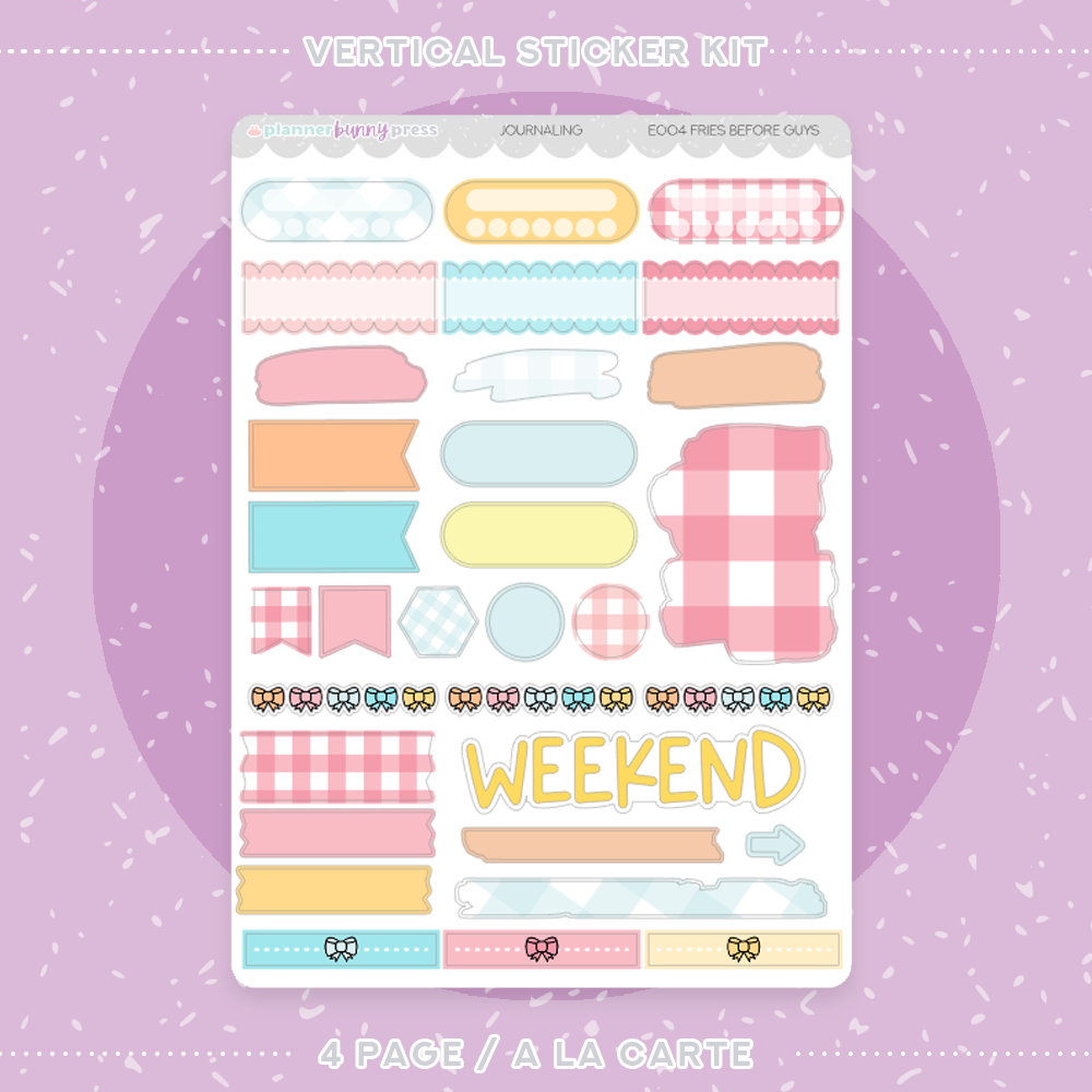 Fries Before Guys | Vertical Sticker Kit