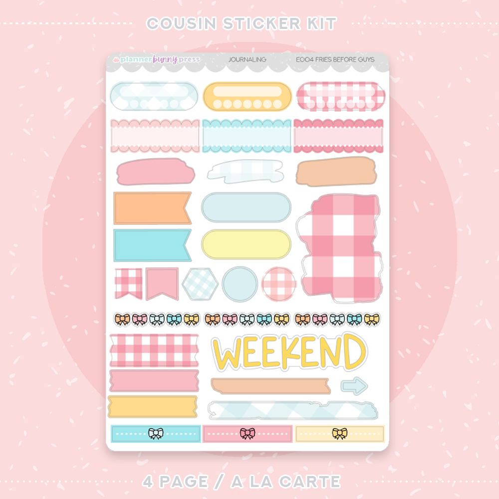 Fries Before Guys | Hobonichi Cousin Sticker Kit