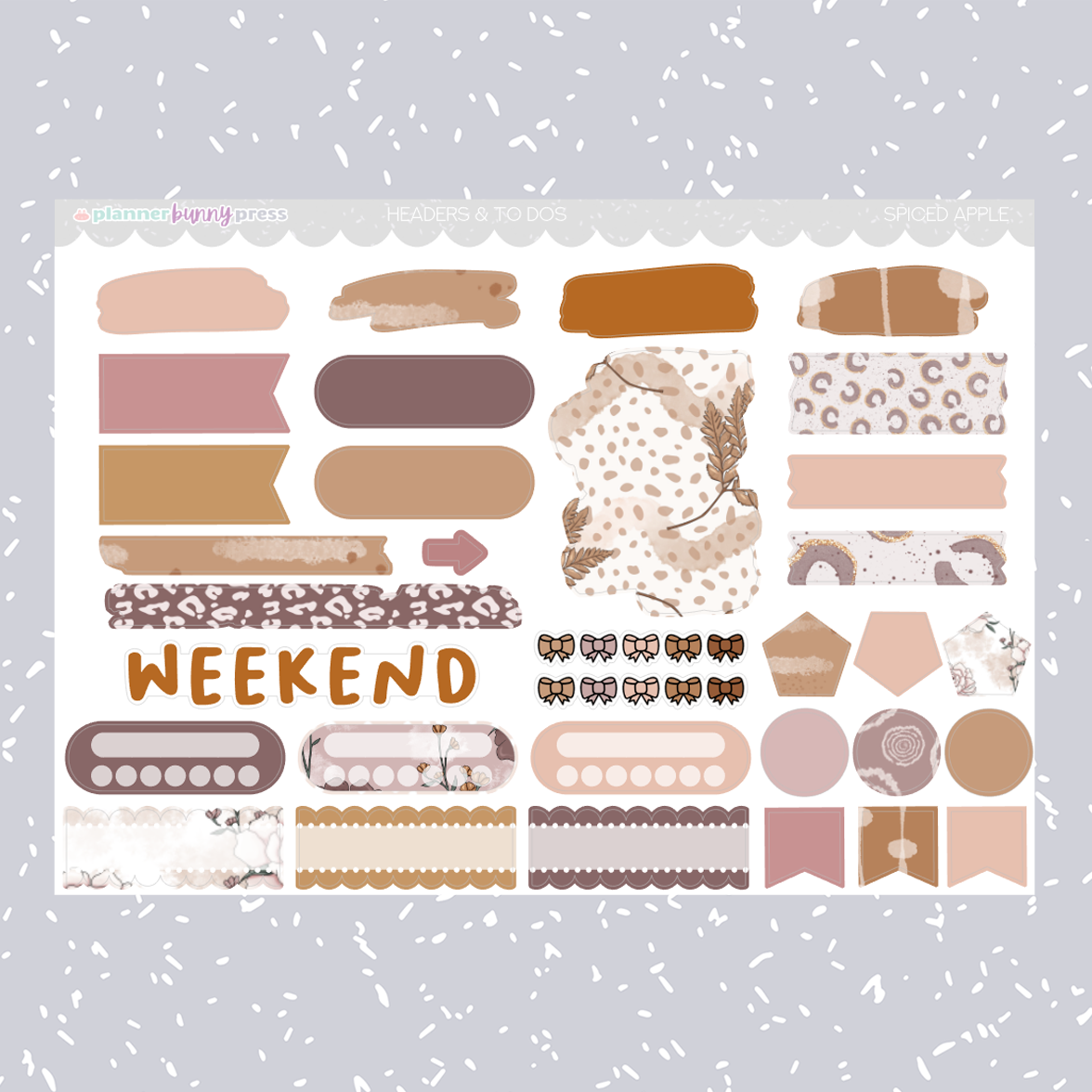 Spiced Apple | Hobonichi Cousin Sticker Kit