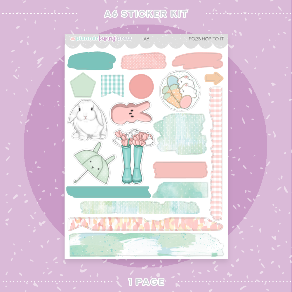 Hop To It | A6 Sticker Kit