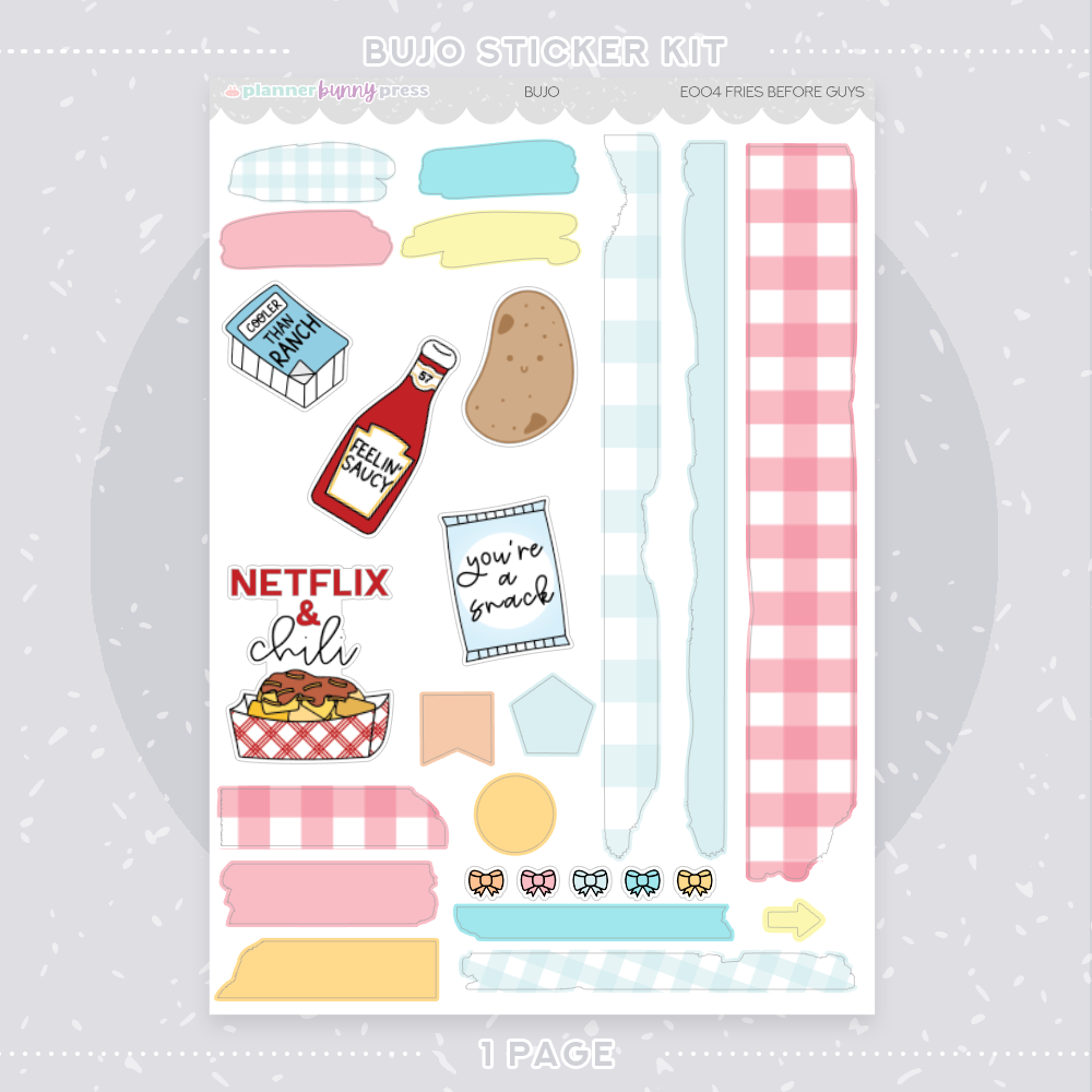 Fries Before Guys | Bujo Sticker Kit