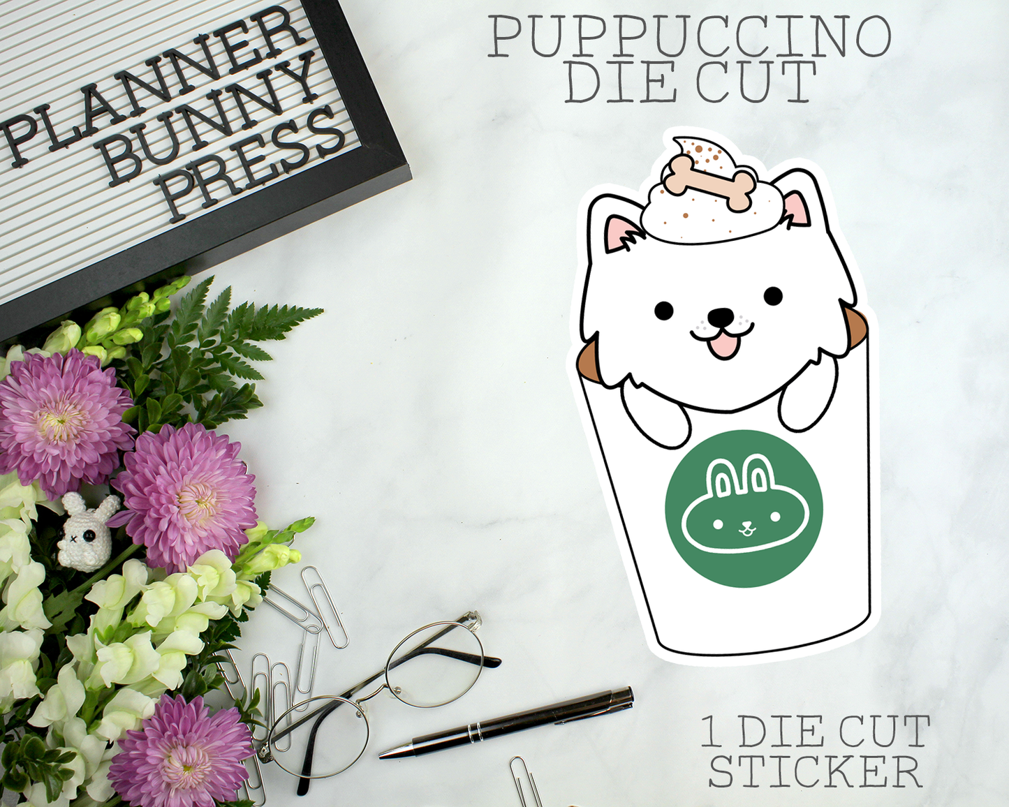Puppuccino Sticker Die Cut