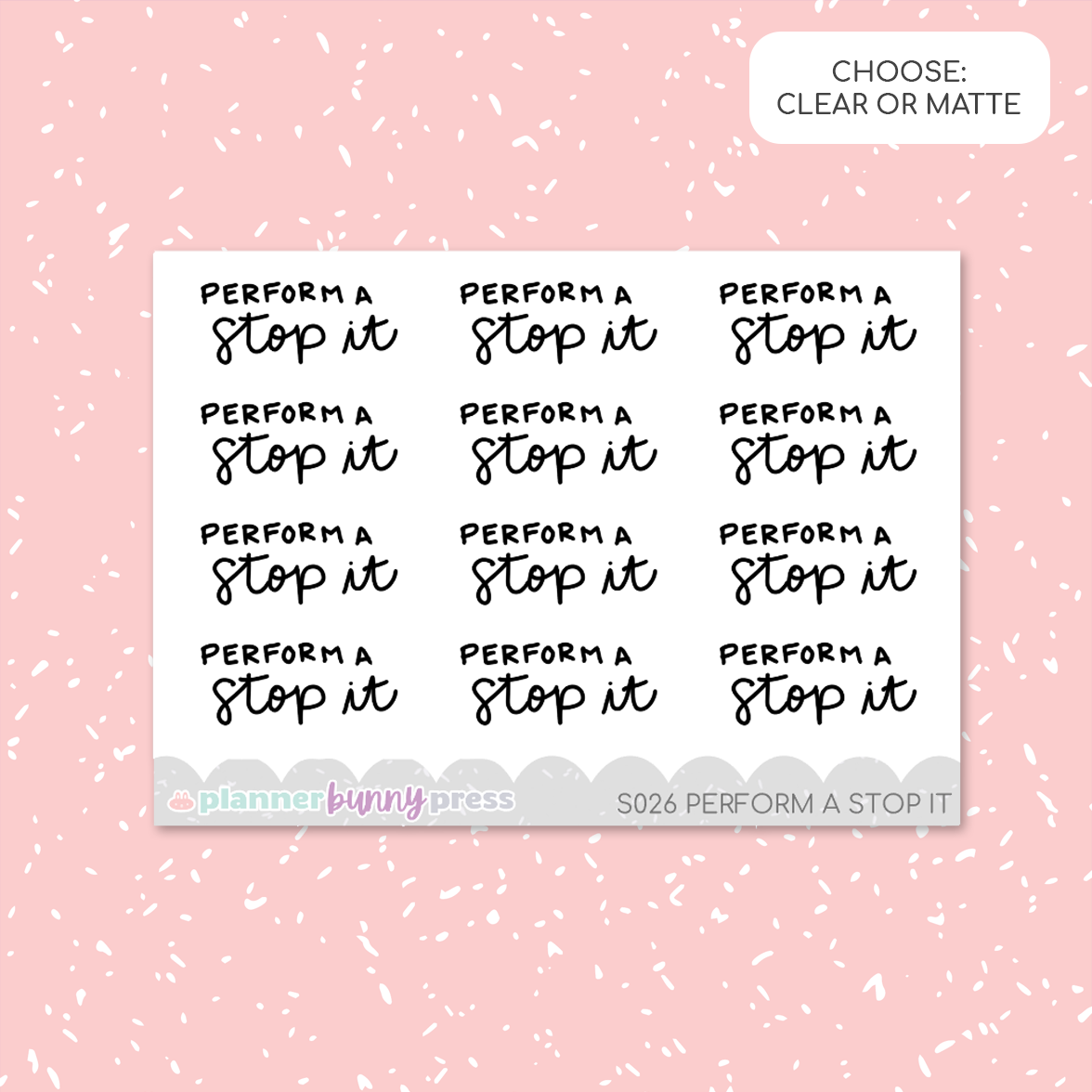 Perform a Stop It | Script Mini