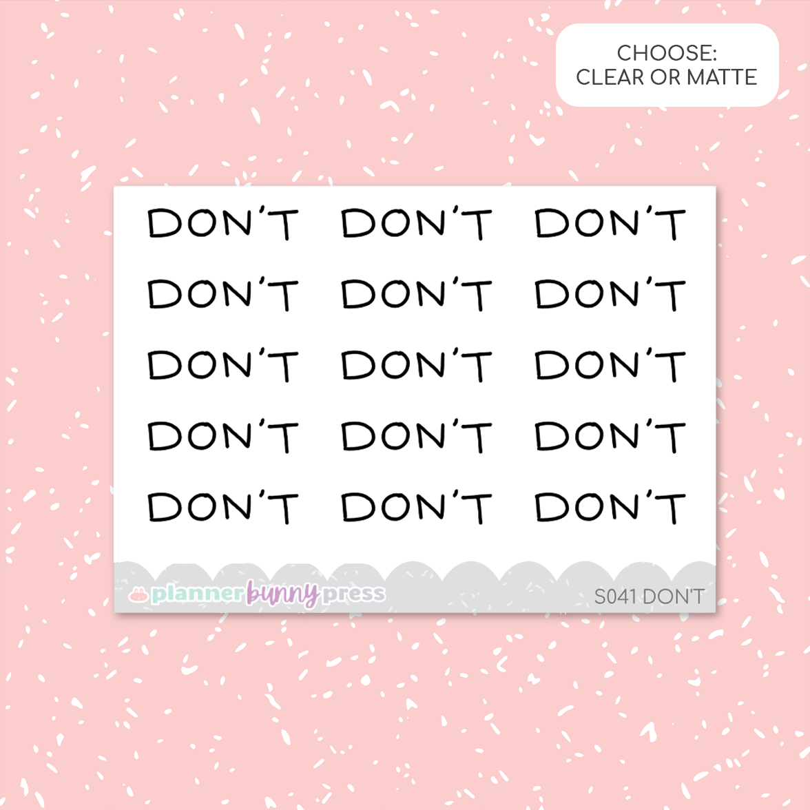 Don't | Script Mini