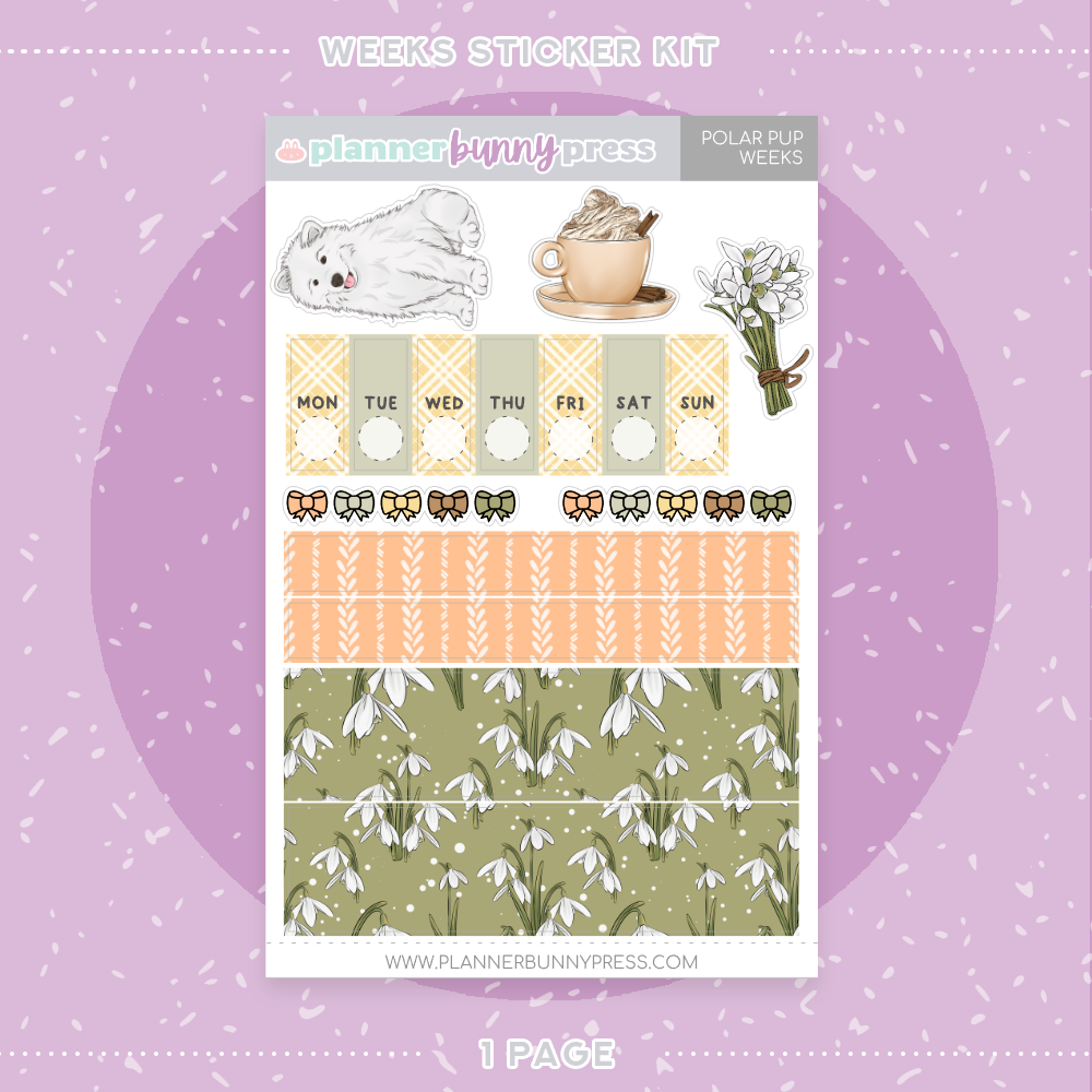 Polar Pup | Hobonichi Weeks Sticker Kit