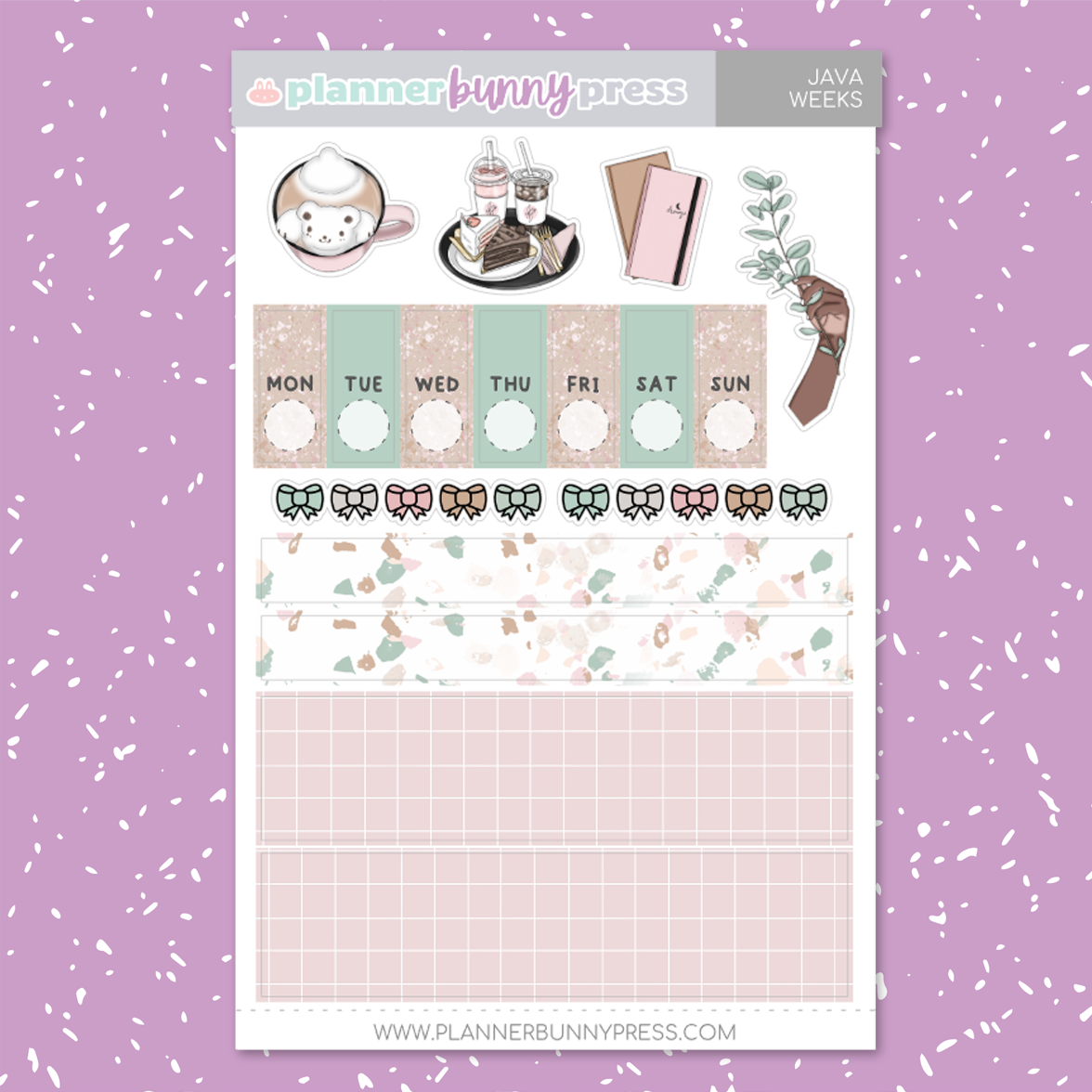 Java  Hobonichi Weeks Sticker Kit – Planner Bunny Press