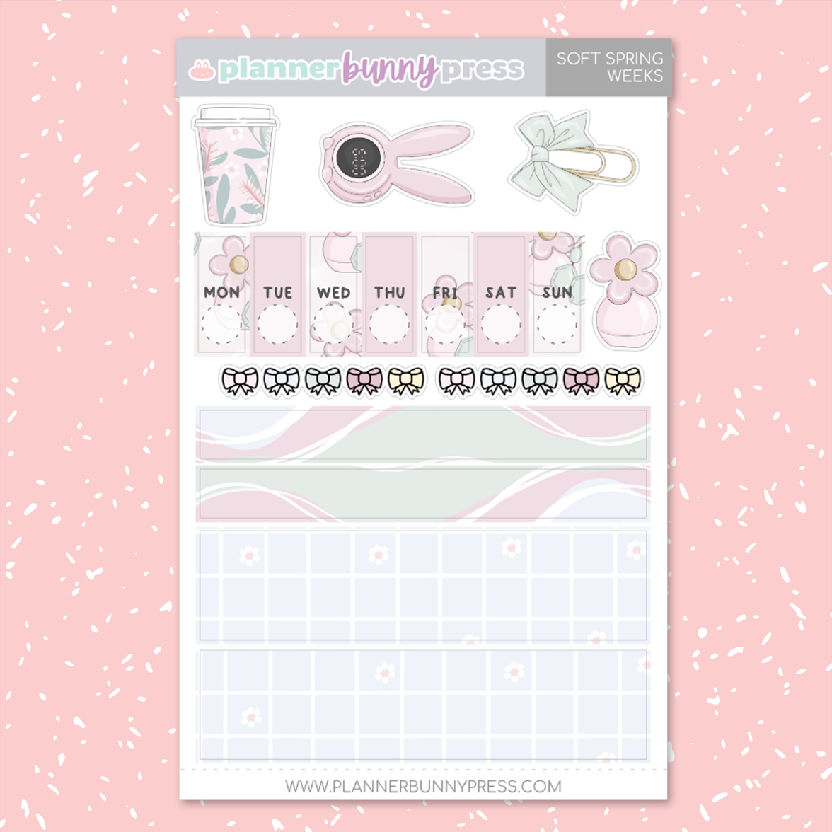 Soft Spring | Hobonichi Weeks Sticker Kit – Planner Bunny Press soft-spring-hobonichi-weeks-sticker-kit-planner-bunny-press