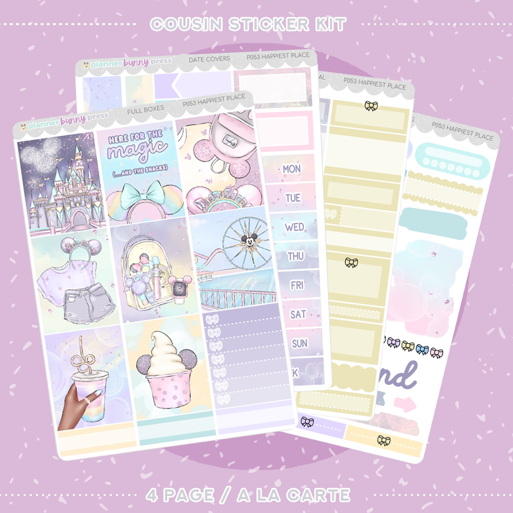 Happiest Place | Hobonichi Cousin Sticker Kit