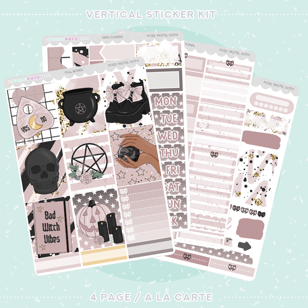 Pastel Goth | Vertical Sticker Kit