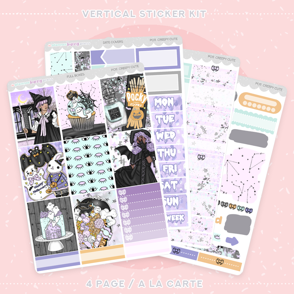 Creepy Cute | Vertical Sticker Kit
