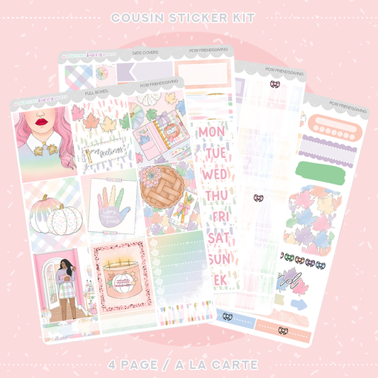 Friendsgiving | Hobonichi Cousin Sticker Kit