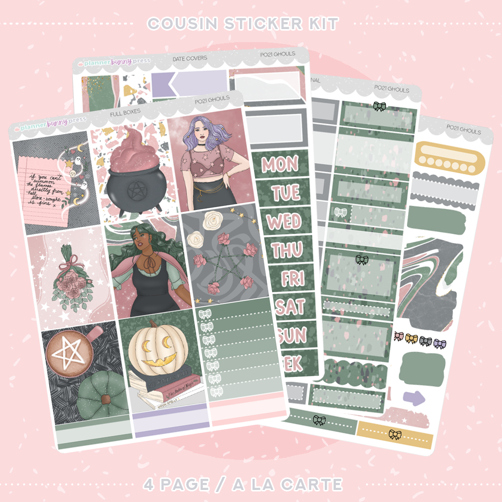 Ghouls | Hobonichi Cousin Sticker Kit