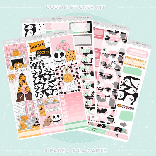 Pink-a-Boo | Hobonichi Cousin Sticker Kit